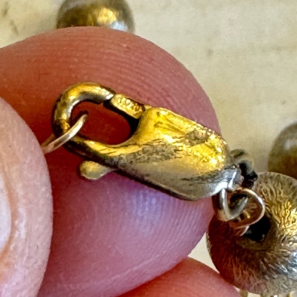 Vintage Gold Beaded Cable Link Chain Chain Necklace 14kt Gold Filled - Picture 11 of 16